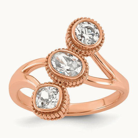 3 Stone Fashion Ring, 1.00 ct tw Lab-Grown Diamond