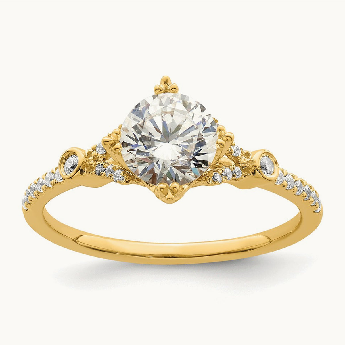 1ct Round Semi-Mount Engagement Dia Ring, 14K Gold