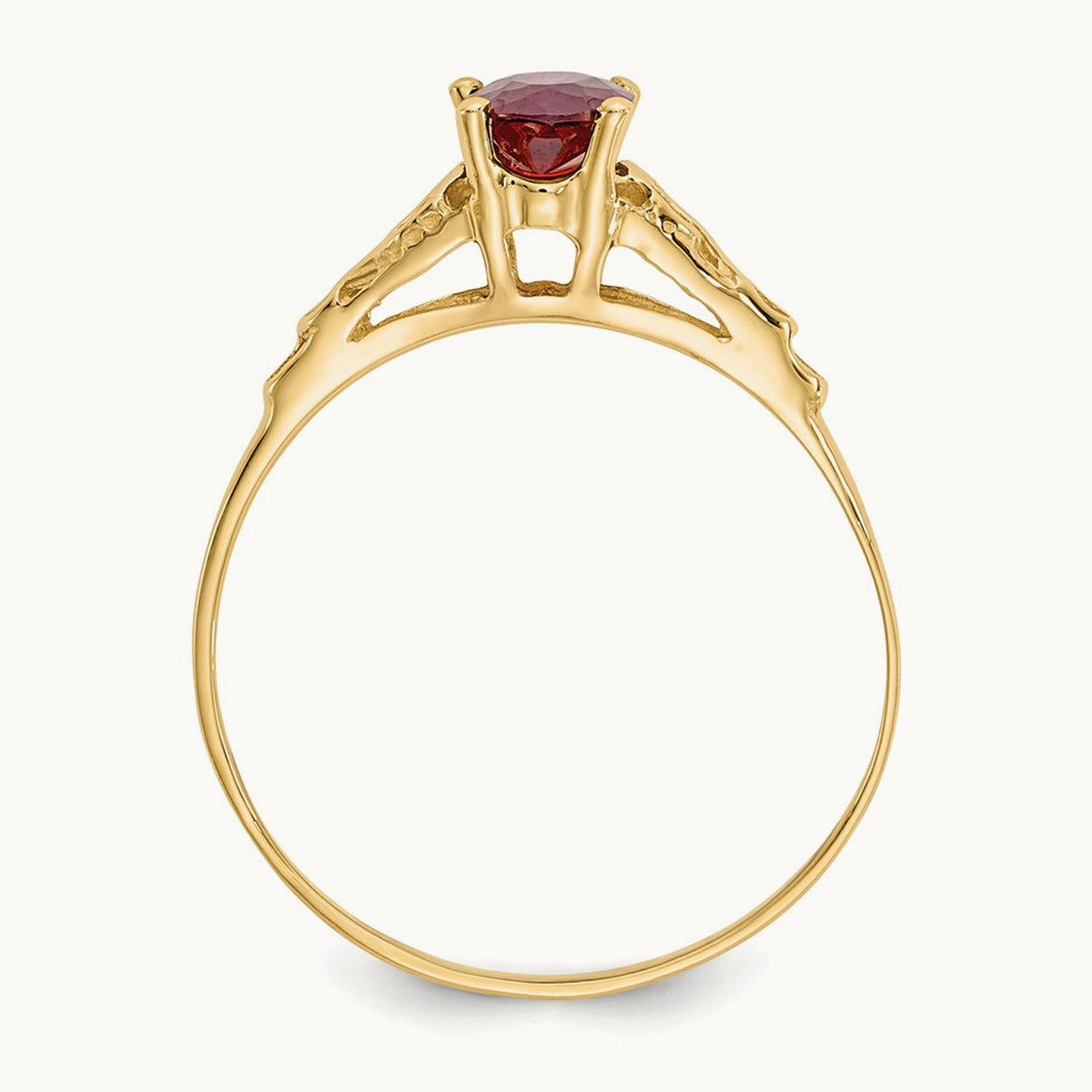 Madi K Synthetic Garnet Ring, 14K