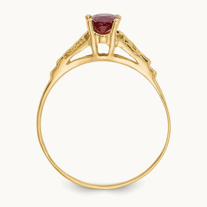 Madi K Synthetic Garnet Ring, 14K