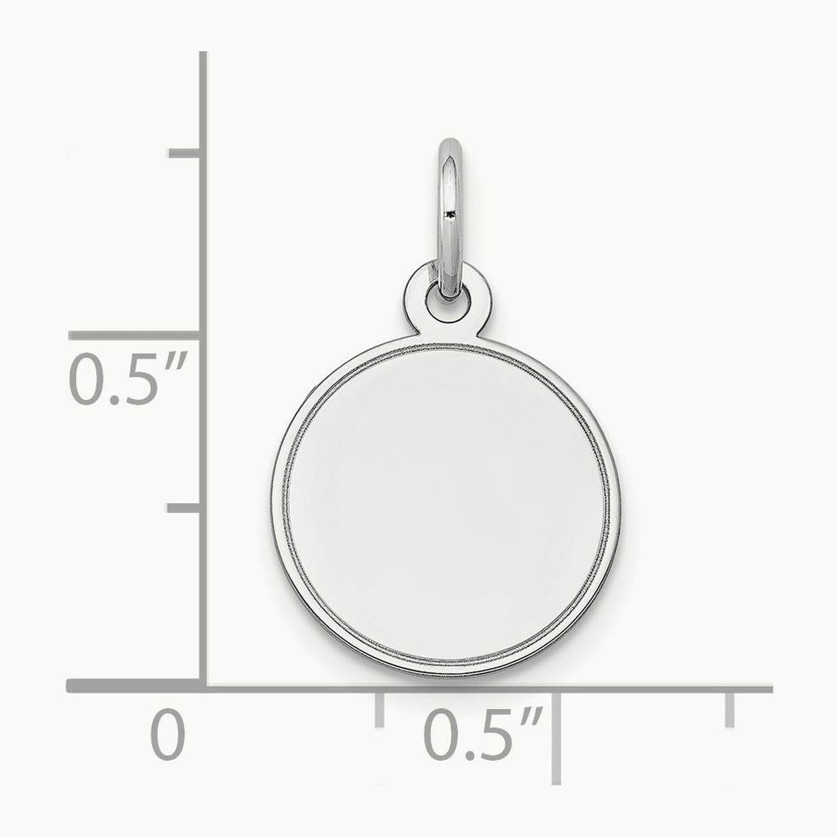 Plain .011 Gauge Round Engravable Disc Charm — 20mm