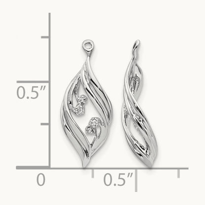 Twisted Earring Jackets, 0.05 ct tw Lab-Grown Diamond