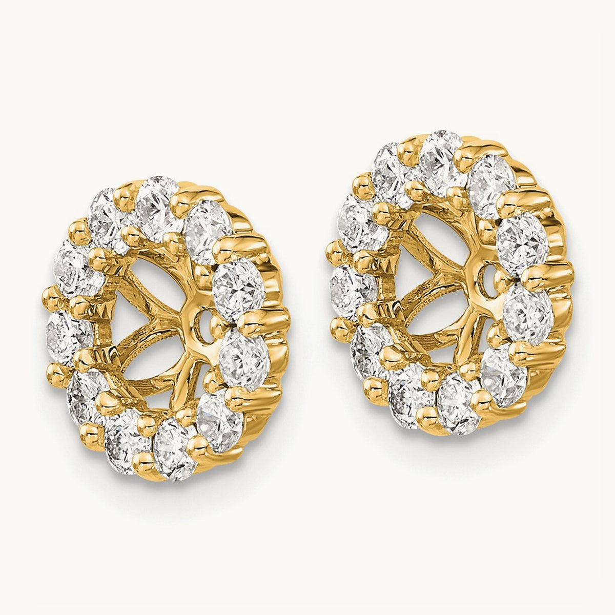 Diamond Earring Jackets — 14K Yellow Gold