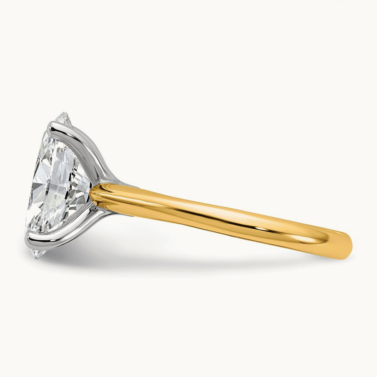 Oval 8X Ring, 4.00 ct tw Lab-Grown Diamond — 14K Two-Tone