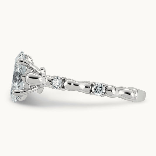 Oval Center Ring, 1 5/8-3 1/4 ct Lab-Grown Diamond