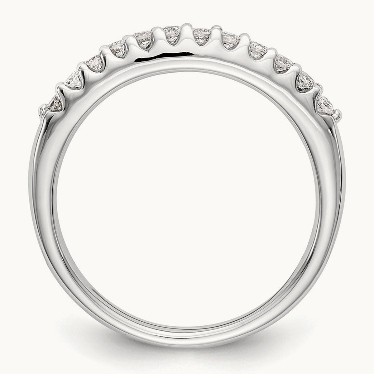 Diamond Wedding Band, 14K White Gold