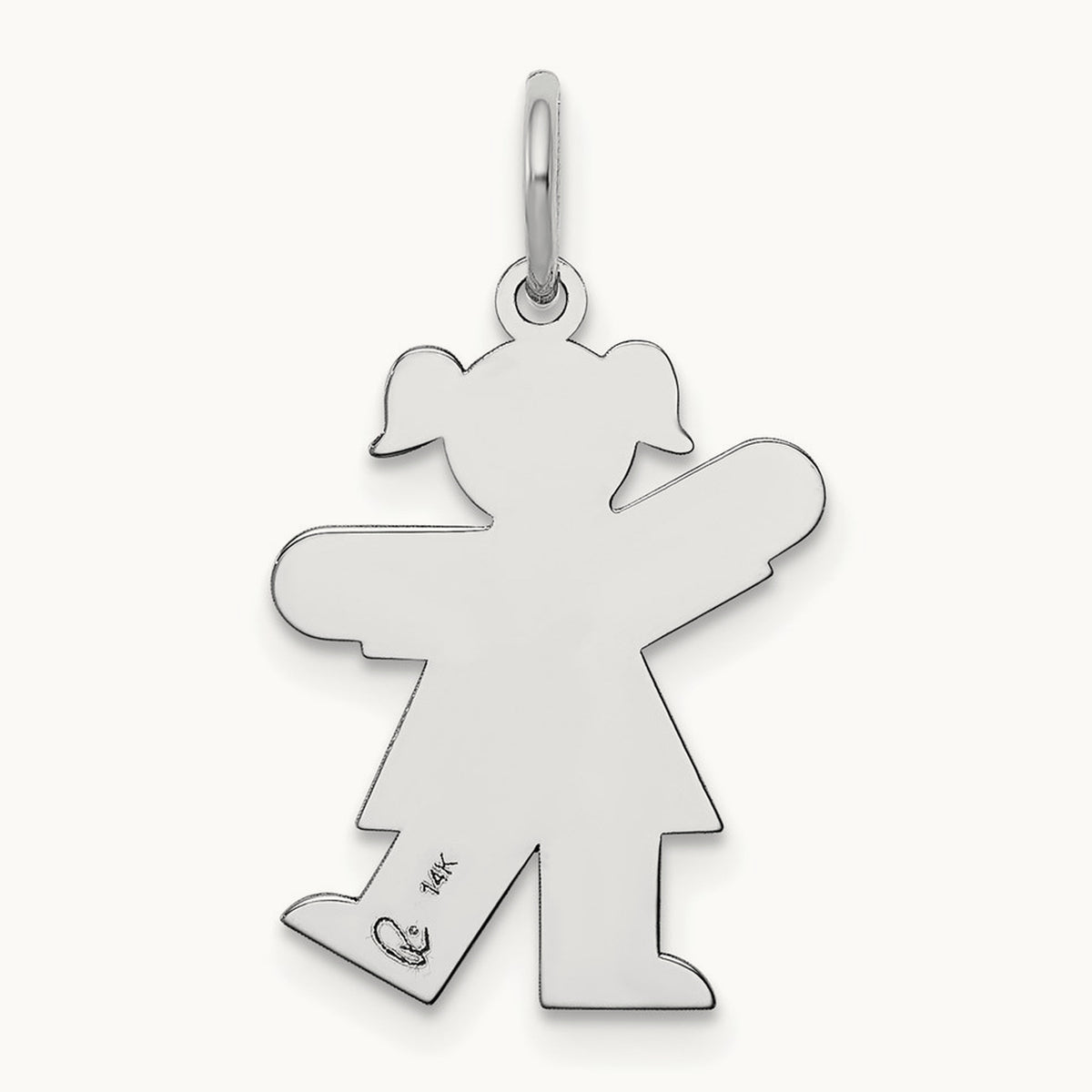Kid Charm — 14K White Gold