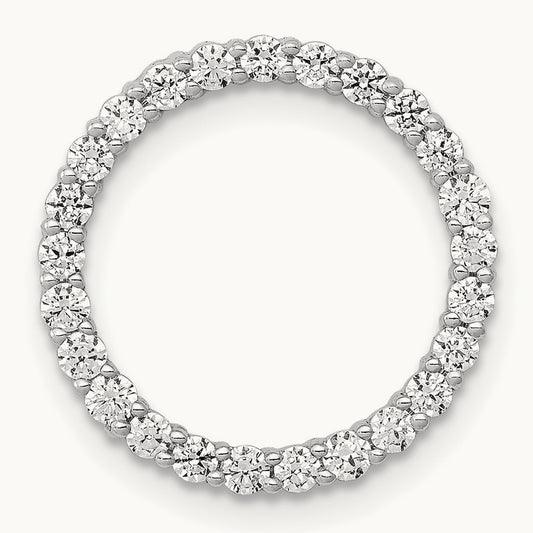 Circle Chain Slide Pendant, 0.50-1.00 ct tw Lab-Grown Diamond