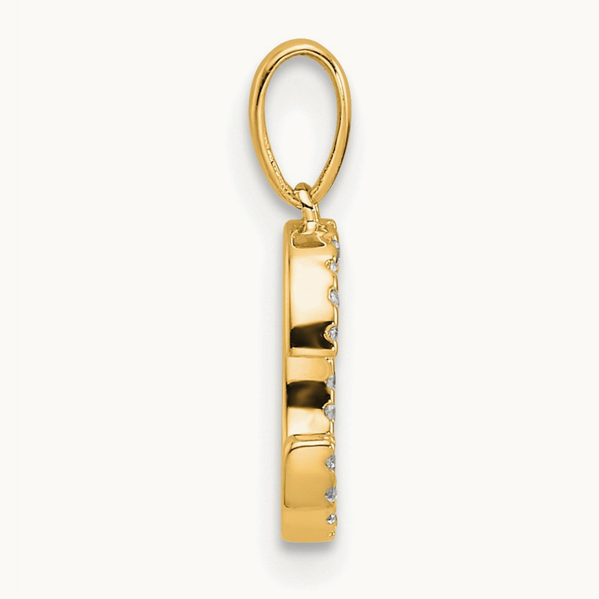 Diamond Letter C Initial Pendant, 14K