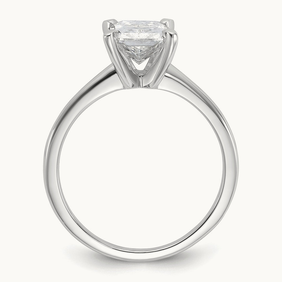 Radiant Solitaire Engagement Ring, 0.50-5.00 ct tw Lab-Grown Diamond — 1 3/4 ct, 14K White Gold