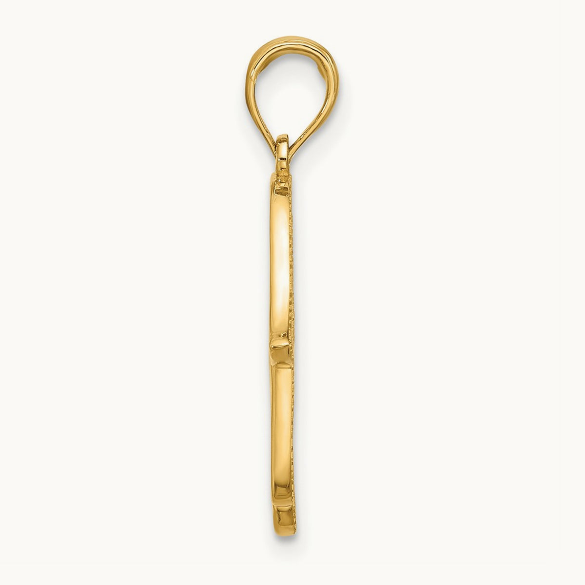 Fancy Hamsa Charm, 14K Yellow Gold