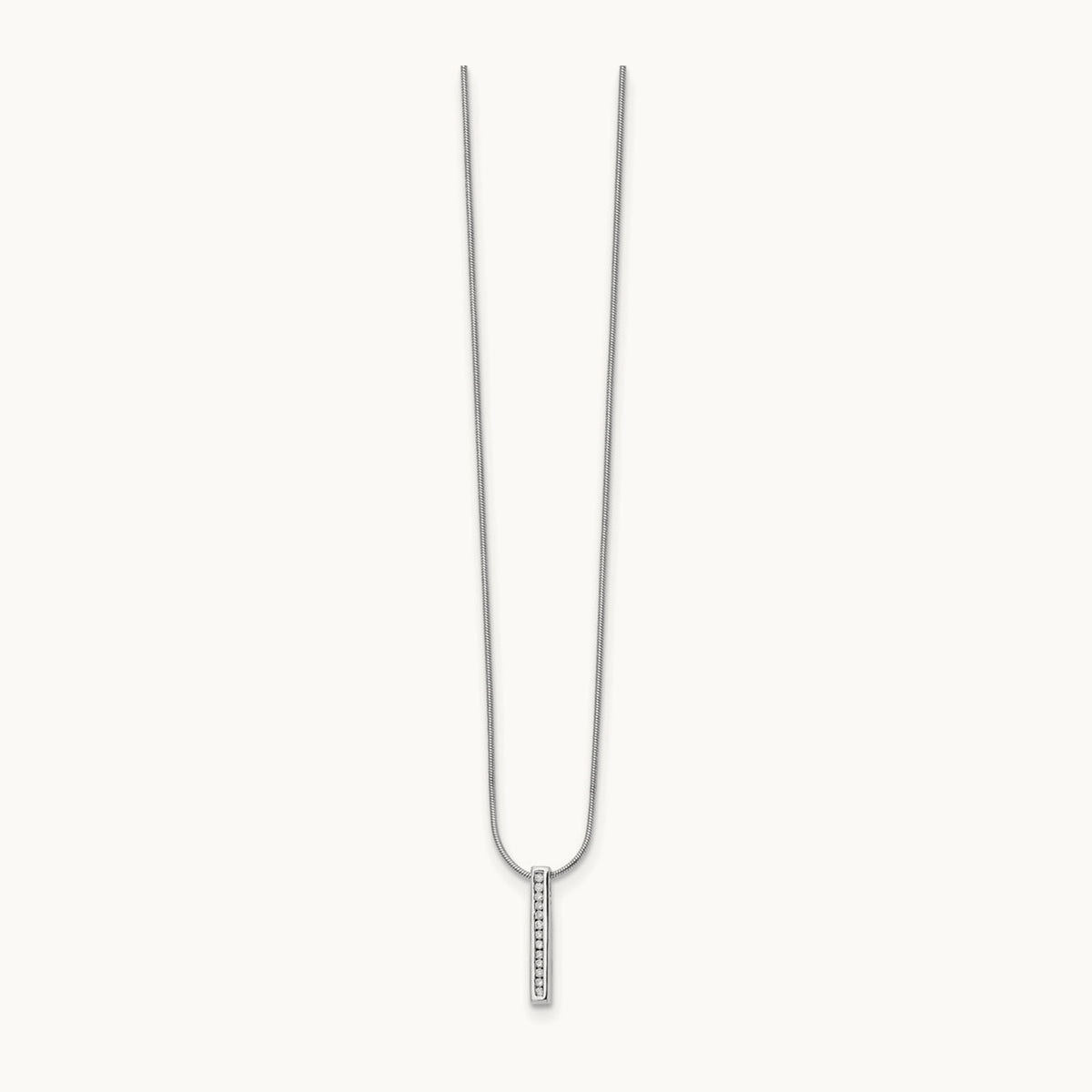 Vertical Bar Necklace, 0.10 ct tw Lab-Grown Diamond