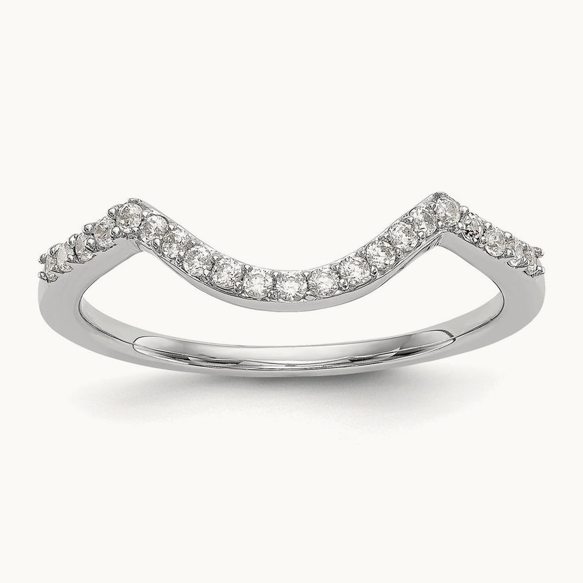 Diamond Wedding Band, 14K White Gold