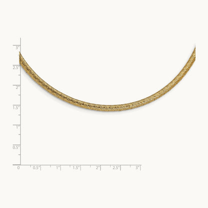 Stretch Mesh Necklace, 14K