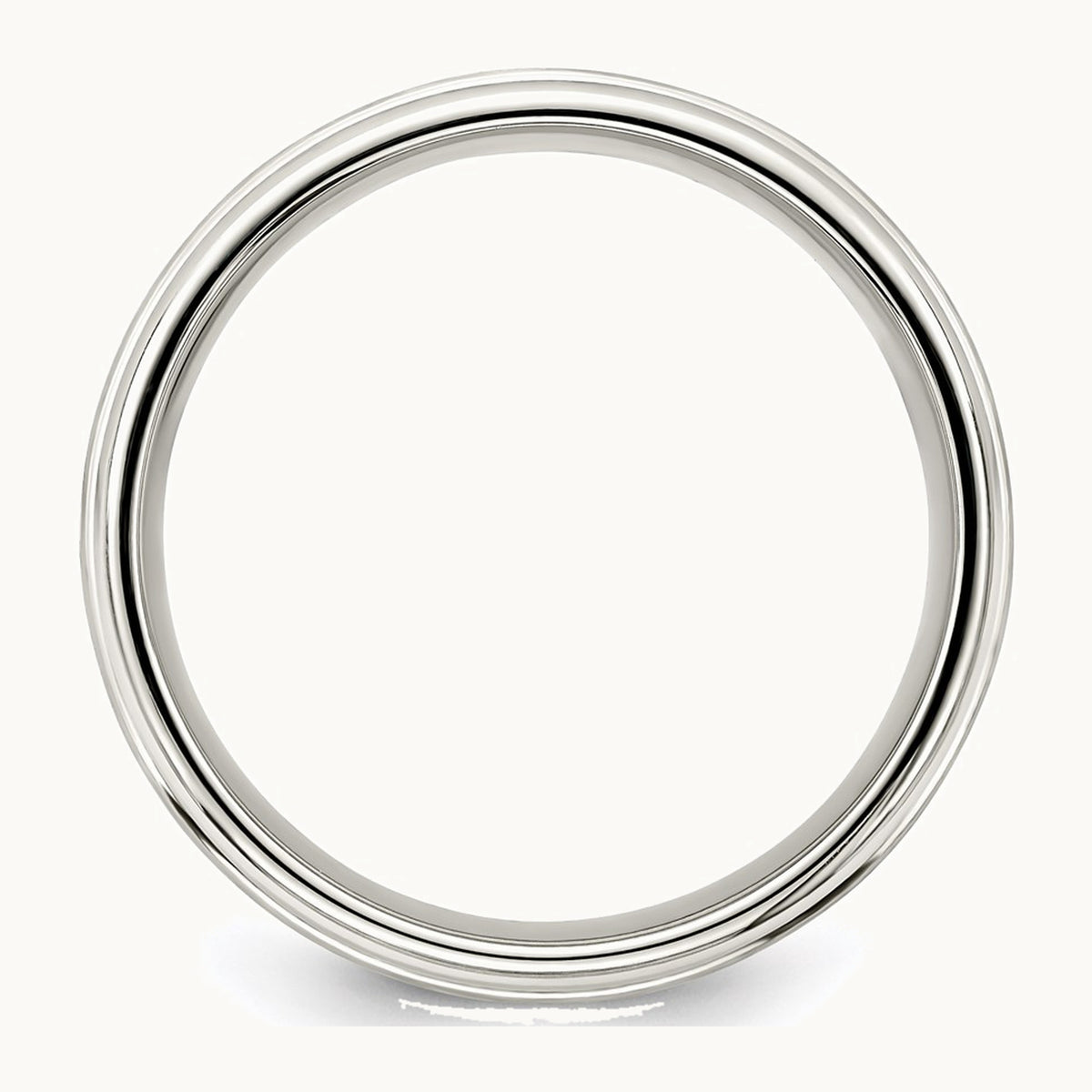Sterling Silver 7mm Brushed Flat Intertwined Design Beveled Edge Fancy Band