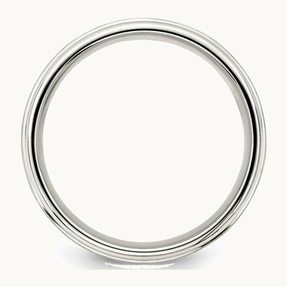 Sterling Silver 7mm Brushed Flat Intertwined Design Beveled Edge Fancy Band