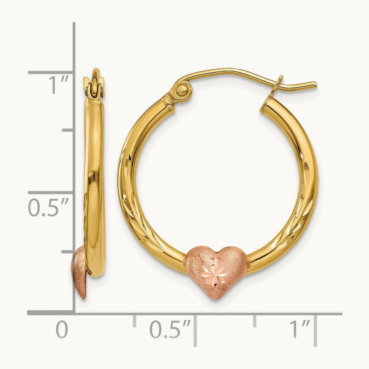 & Heart Hoop Earrings — photo set
