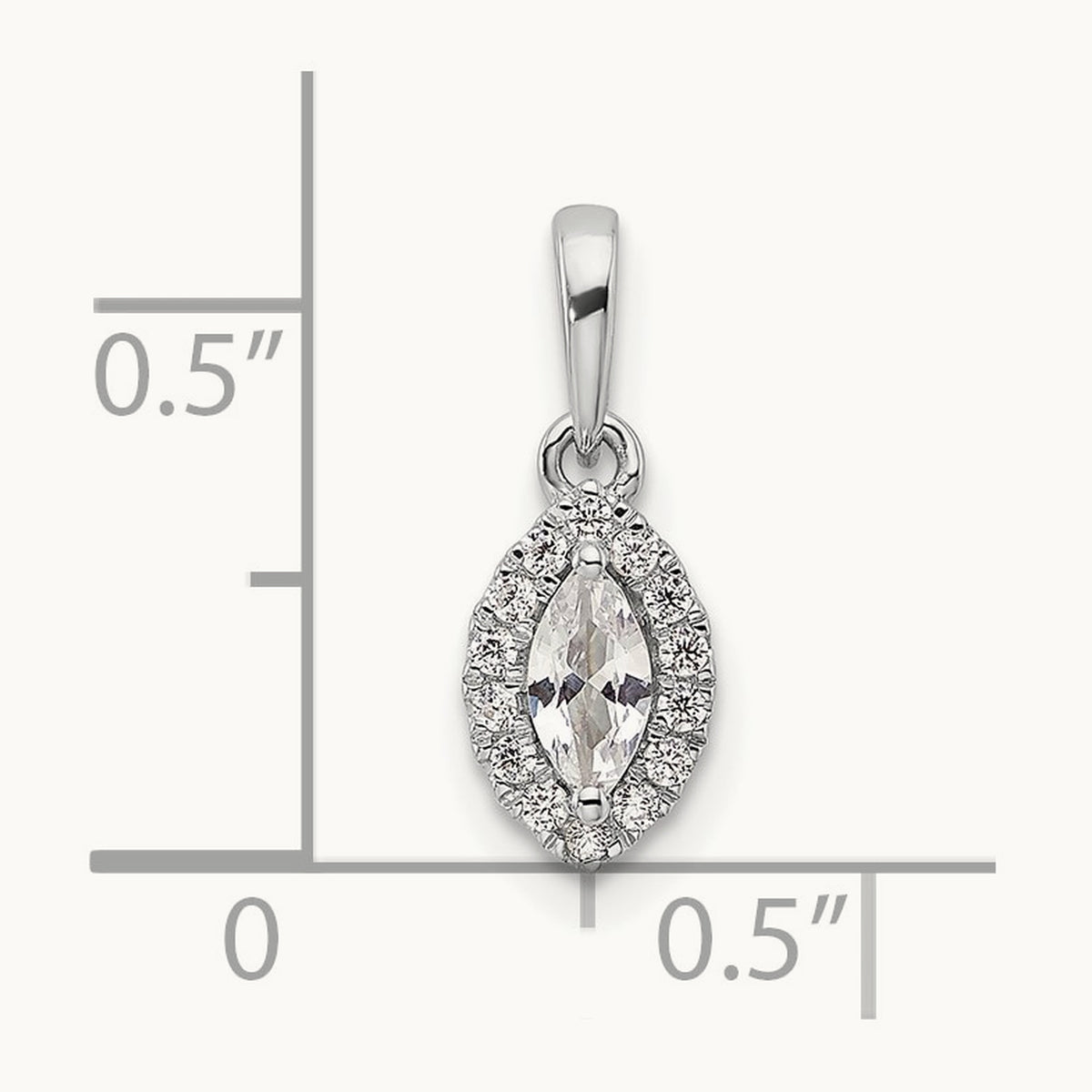 Sapphire April Birthstone Pendant, 0.10 ct tw Lab-Grown Diamond