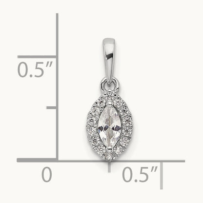 Sapphire April Birthstone Pendant, 0.10 ct tw Lab-Grown Diamond