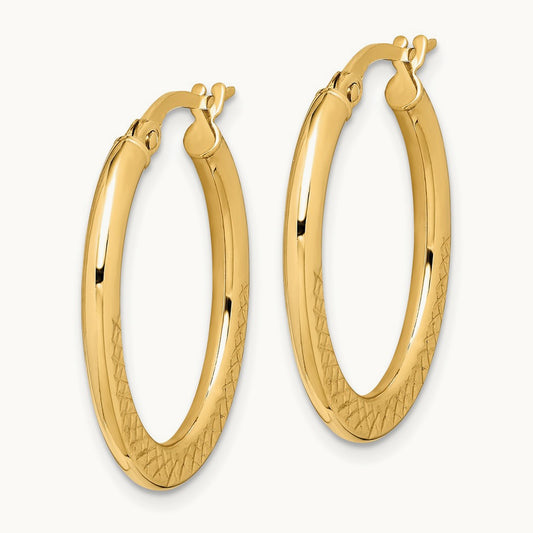 Hoop Earrings, 14K Yellow Gold