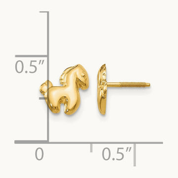 Madi K Pony Screwback Earrings, 14K