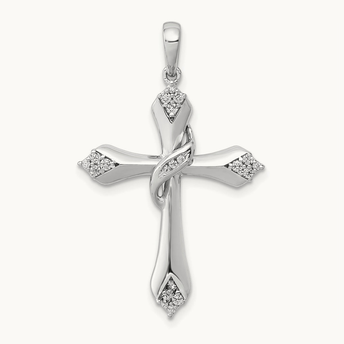 1/6ct. Diamond Cross Pendant — photo set