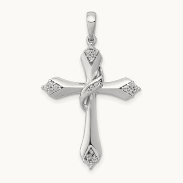1/6ct. Diamond Cross Pendant — photo set