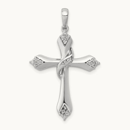 1/6ct. Diamond Cross Pendant — photo set