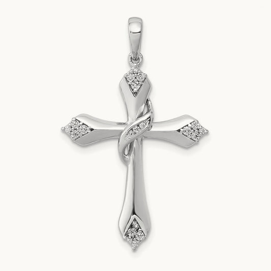 1/6ct. Diamond Cross Pendant — photo set