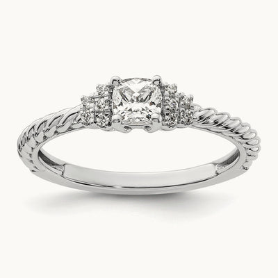 Cushion Center Promise/Engagement Ring, 0.50 ct tw