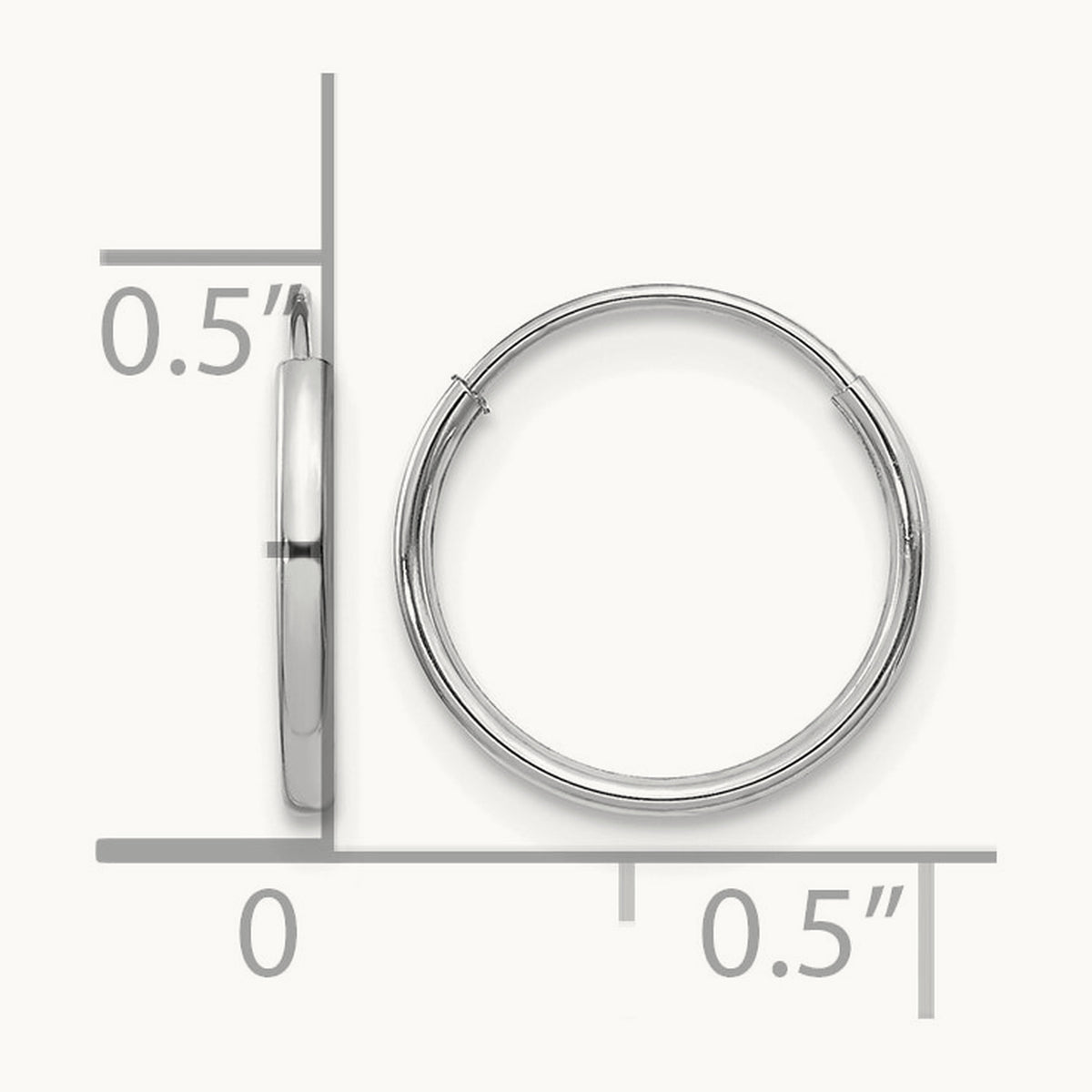 Madi K White Gold Endless Hoop Earrings, 14K