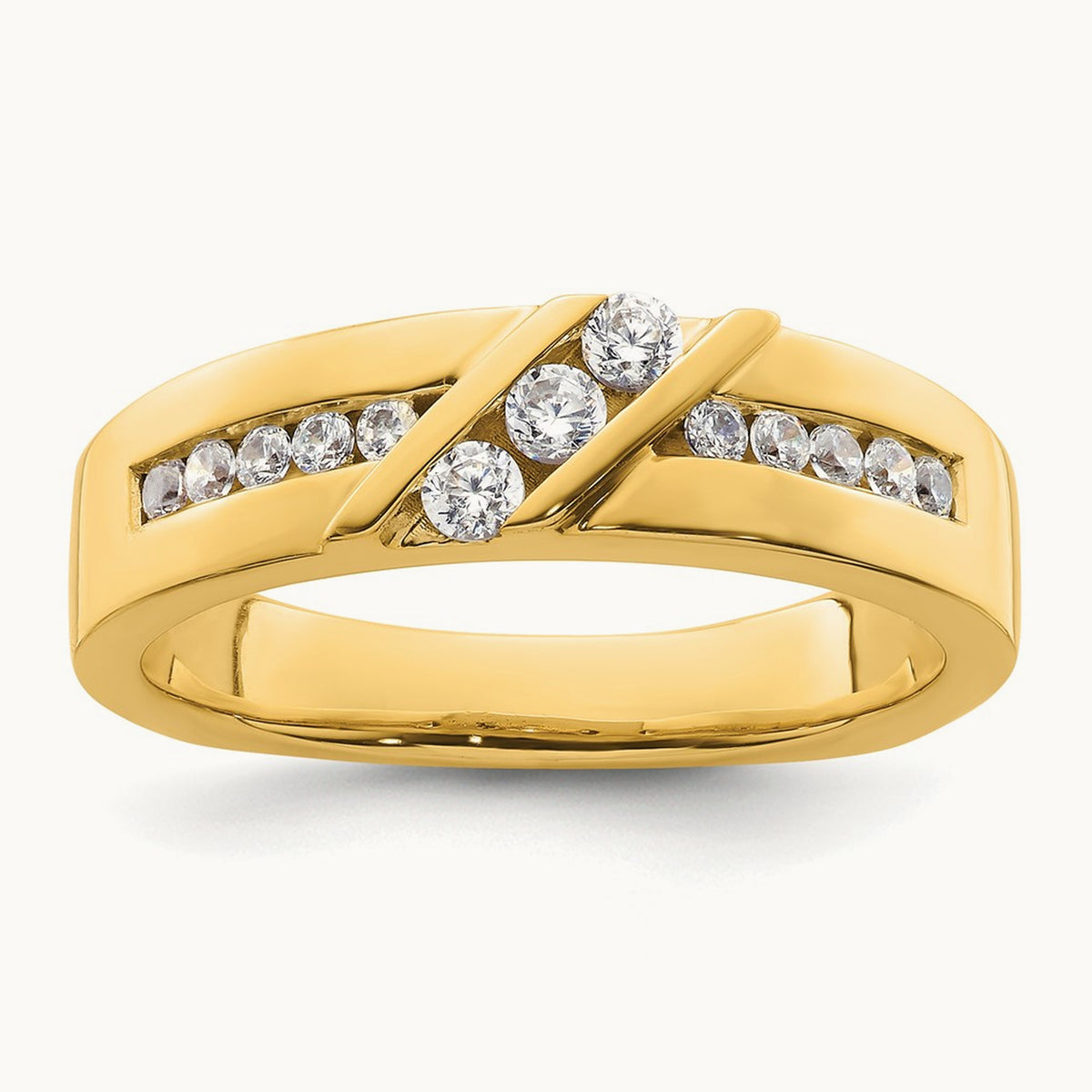 Polished Men's Wedding Band, 0.50 ct tw