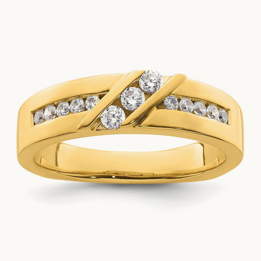 Polished Men's Wedding Band, 0.50 ct tw