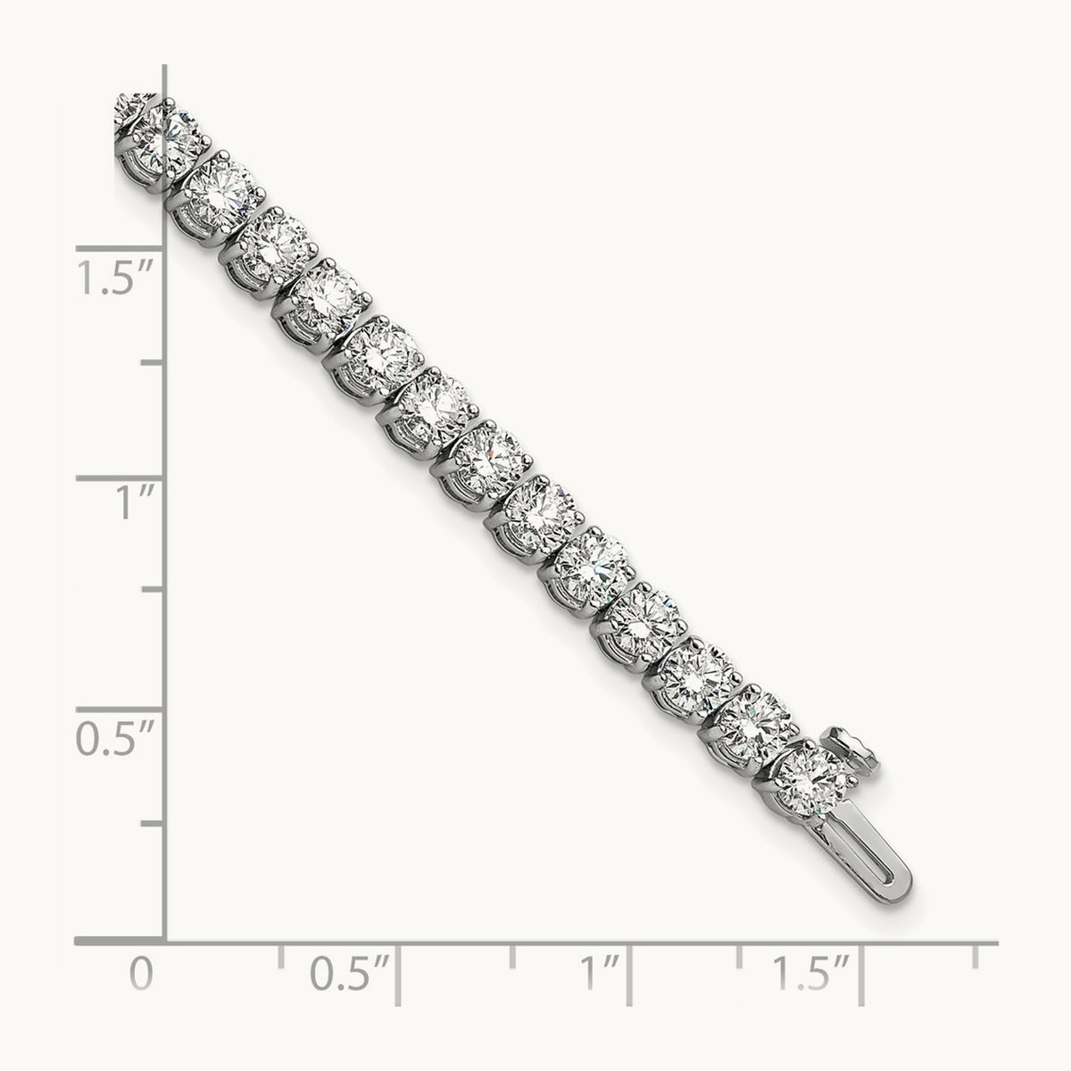 Tennis Bracelet, 9.00 ct tw Lab-Grown Diamond — 14K White Gold