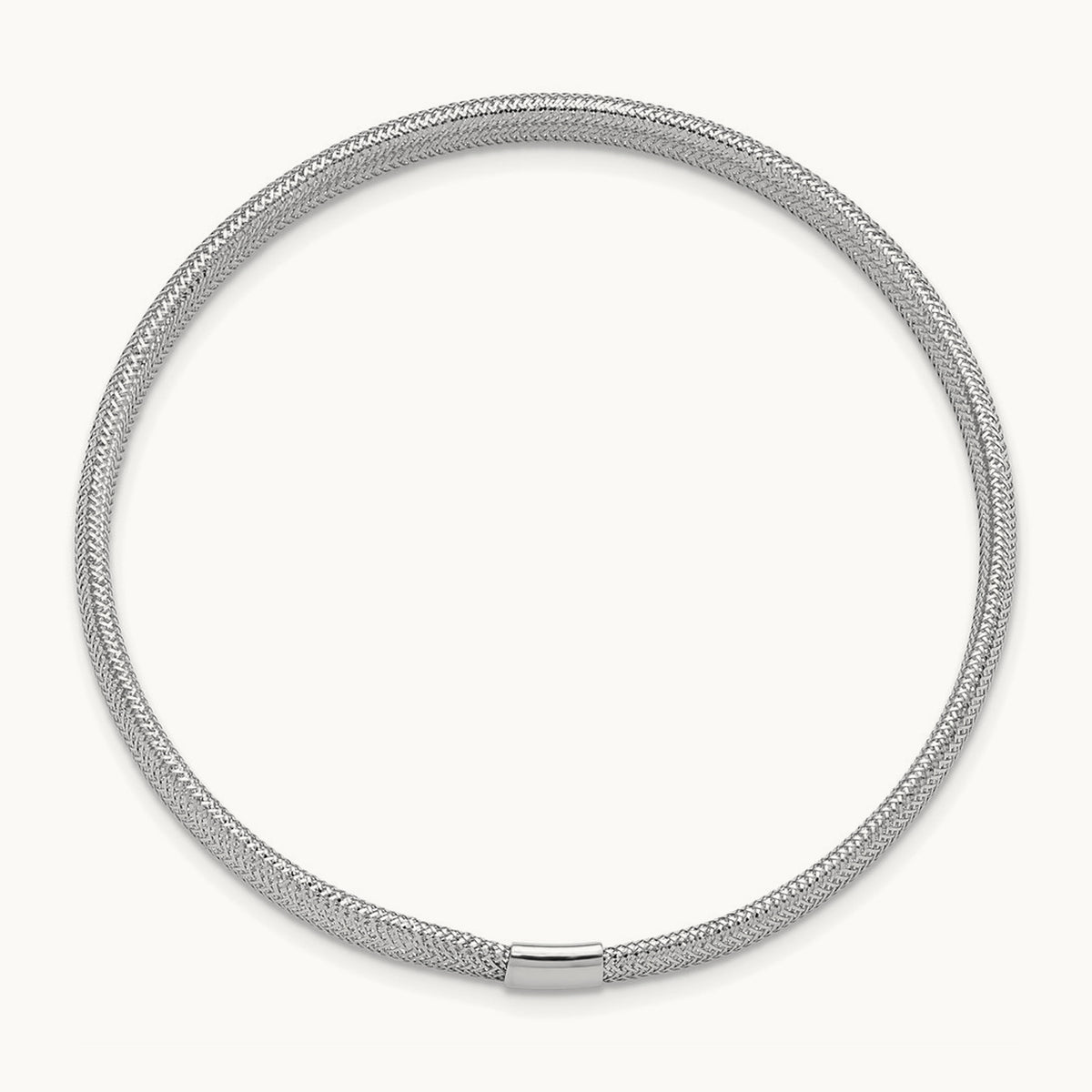 With Plating Polished Stretch Bracelet — 14K Two-Tone Gold