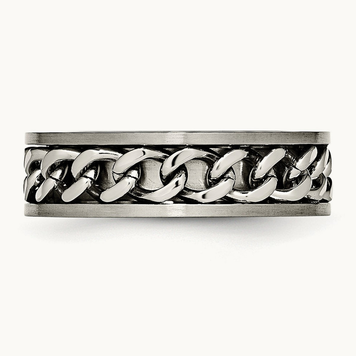 Brushed Chain Inlay Band — photo set