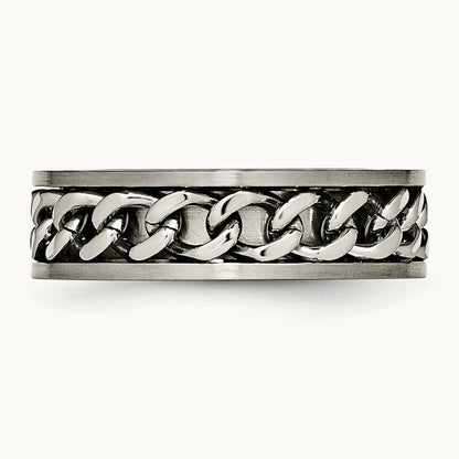 Brushed Chain Inlay Band — photo set