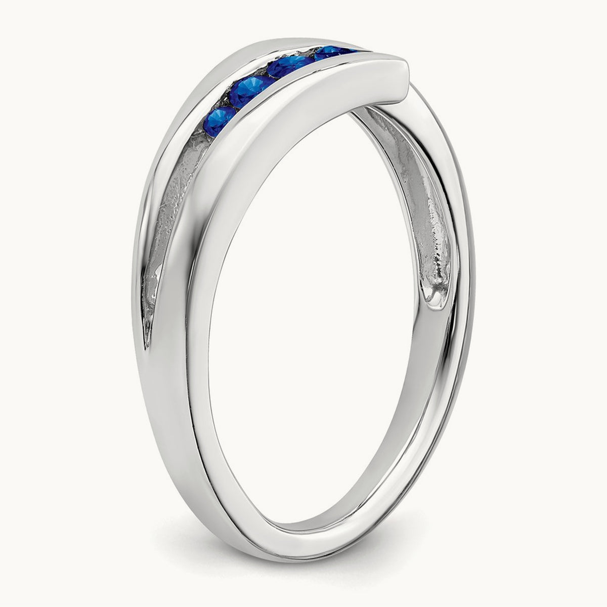 Sapphire 4-stone Ring, 14K White Gold