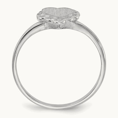 Open Back Heart Signet Ring — photo set