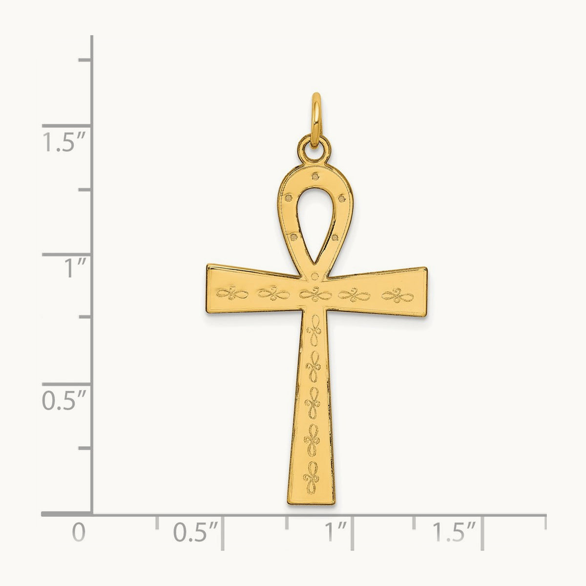 Laser Designed Ankh Cross Pendant — 39mm