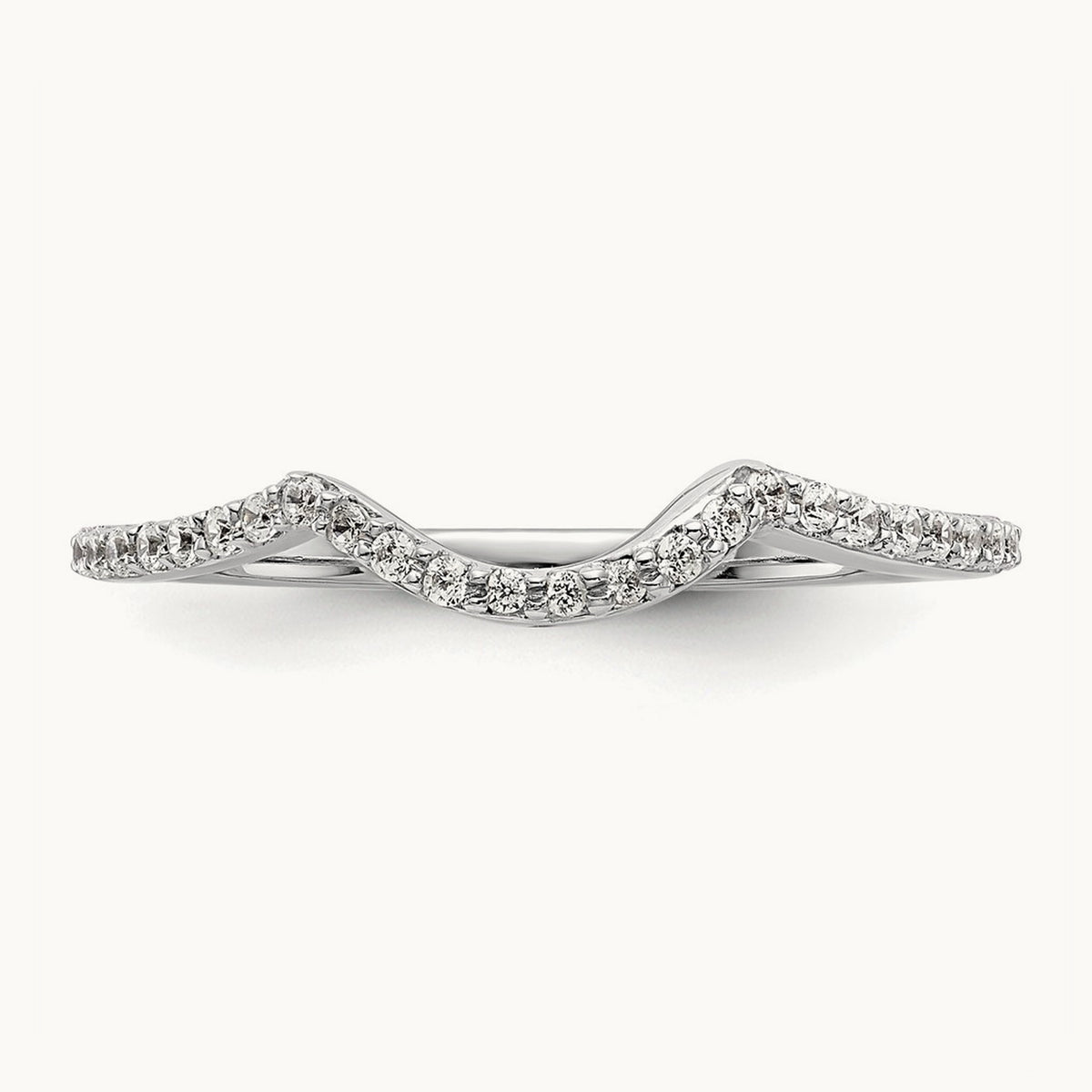 Diamond Wedding Band, 14K White Gold