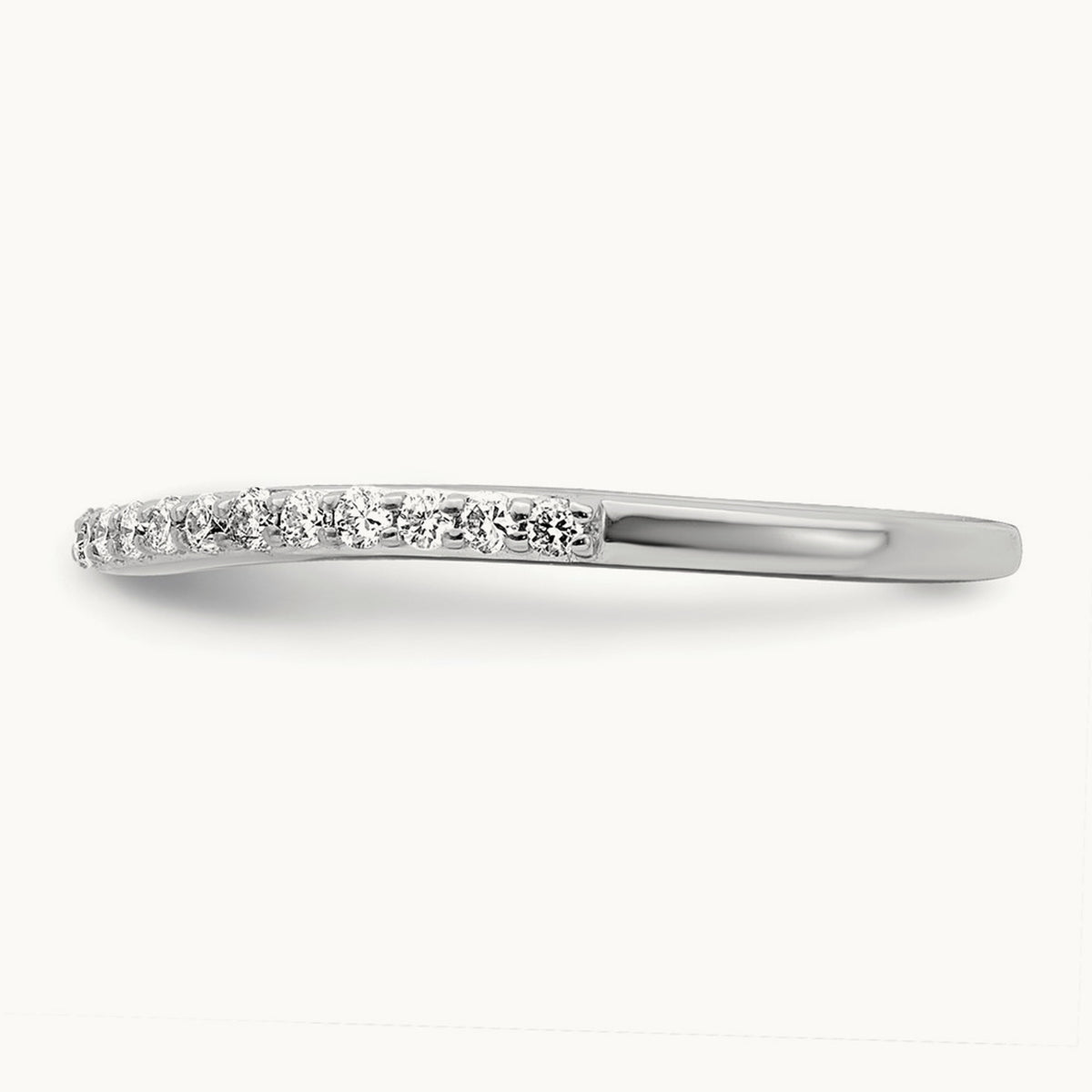 Diamond Wedding Band, 14K White Gold