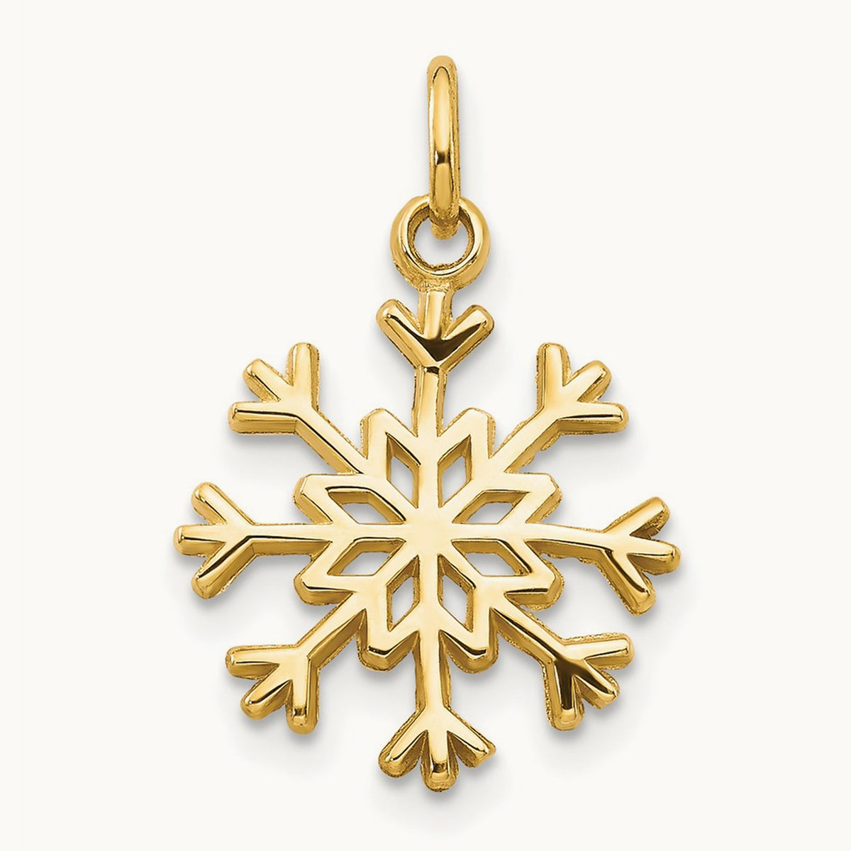 Snowflake Charm, 14K