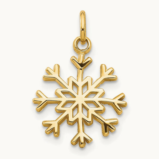 Snowflake Charm, 14K