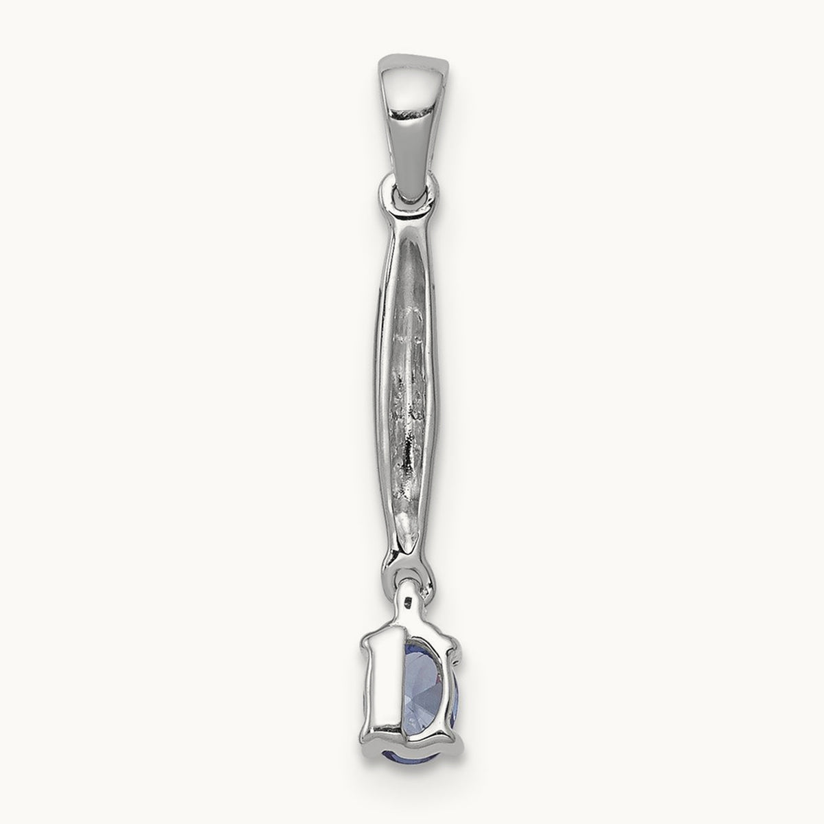 Diamond and .20 Tanzanite Pendant, 14K White Gold