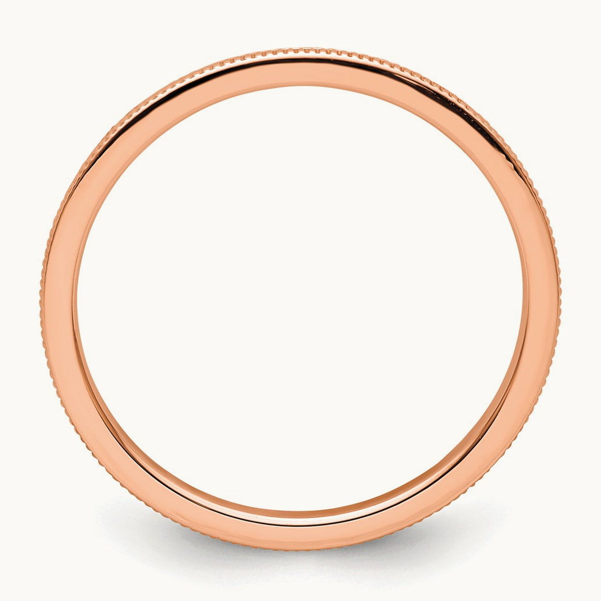 Milgrain Stackable Band — 14K Rose Gold, 1.2mm