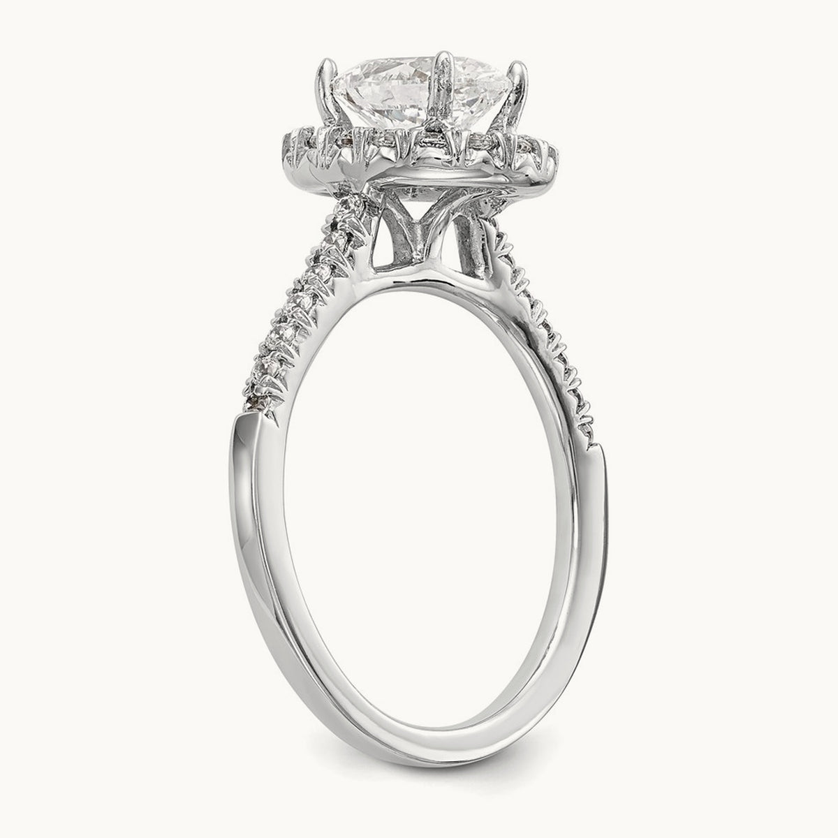 Oval Halo Engagement Ring, 0.25-2.50 ct tw Lab-Grown Diamond — 7/8 ct, 14K Rose Gold