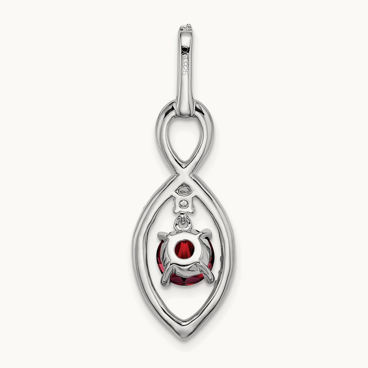 Garnet and Diamond Pendant — photo set