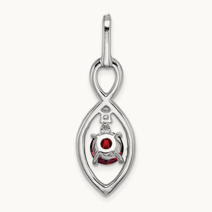 Garnet and Diamond Pendant — photo set