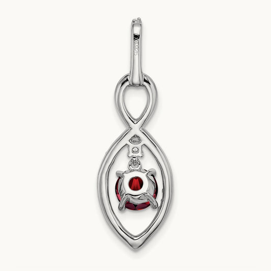 Garnet and Diamond Pendant — photo set